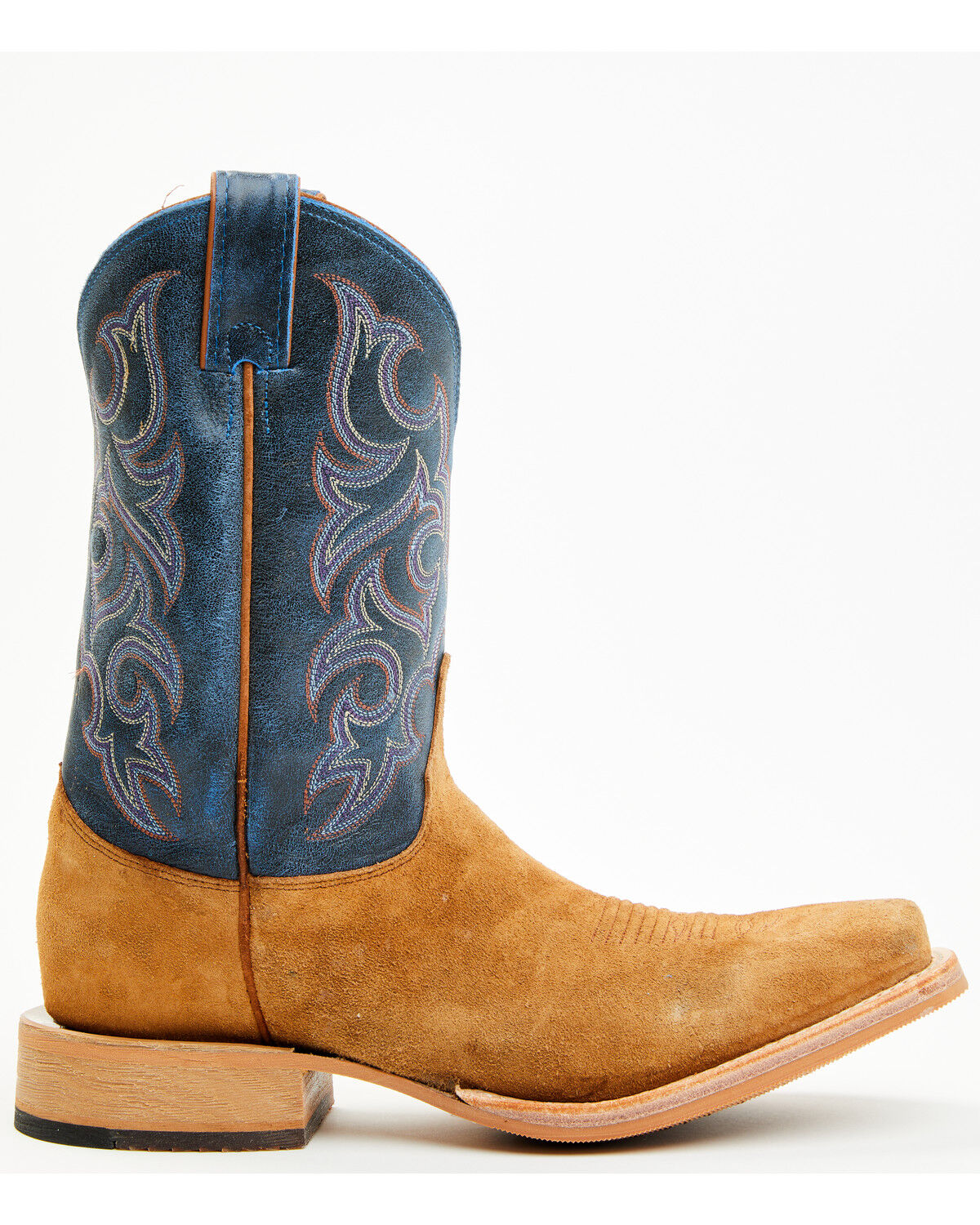 Image #2 - Justin Men's 11" Fergus Roughout Performance Western Boots - Square Toe, Tan, hi-res
