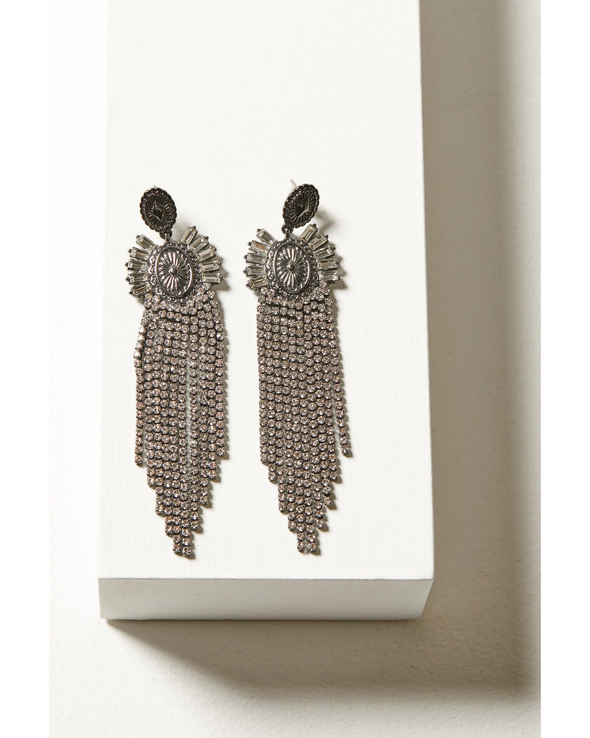Wonderwest Women's Bling Earrings, Pewter, hi-res