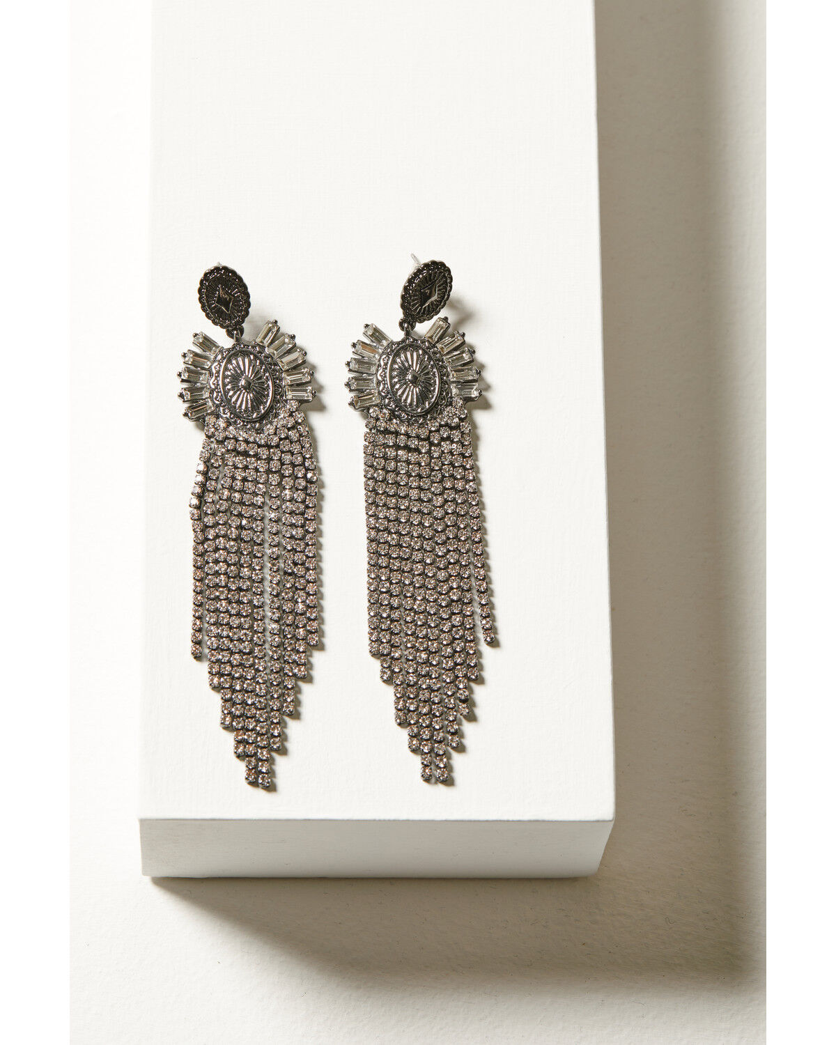 Image #1 - Wonderwest Women's Bling Earrings, Pewter, hi-res