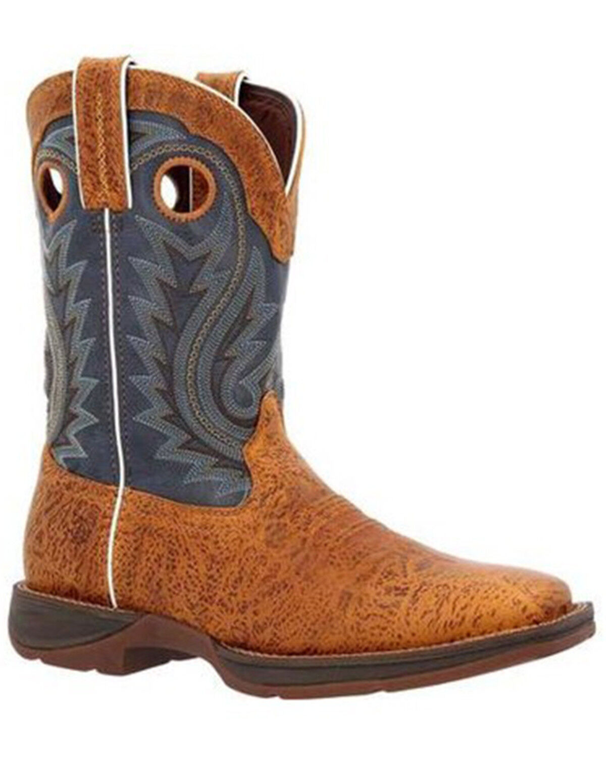 Image #1 - Rebel By Durango Men's Rustic Tan & Navy Rebel Western Boot - Broad Square Toe, Tan, hi-res