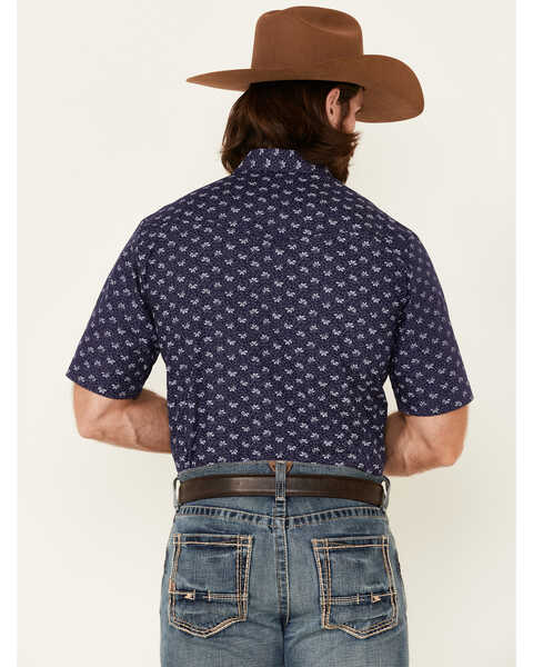 Image #4 - Roper Men's Floral Print Short Sleeve Pearl Snap Western Shirt , , hi-res