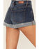 Image #4 - Shyanne Women's Double Barrel Dark Wash High Rise Shorts, Dark Wash, hi-res