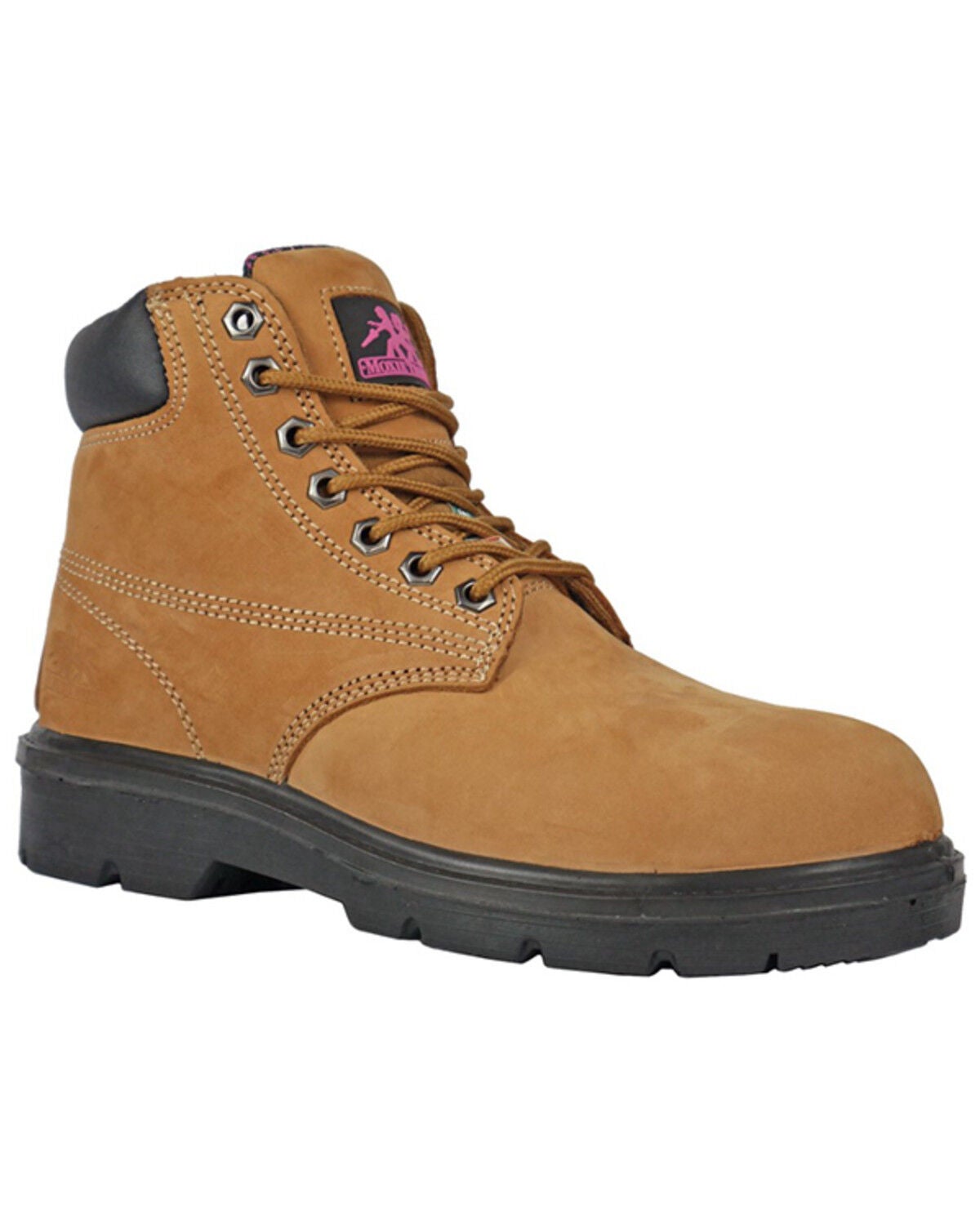 Moxie Trades Women's 6" Alice Lace-Up Work Boots - Steel Toe, Tan, hi-res