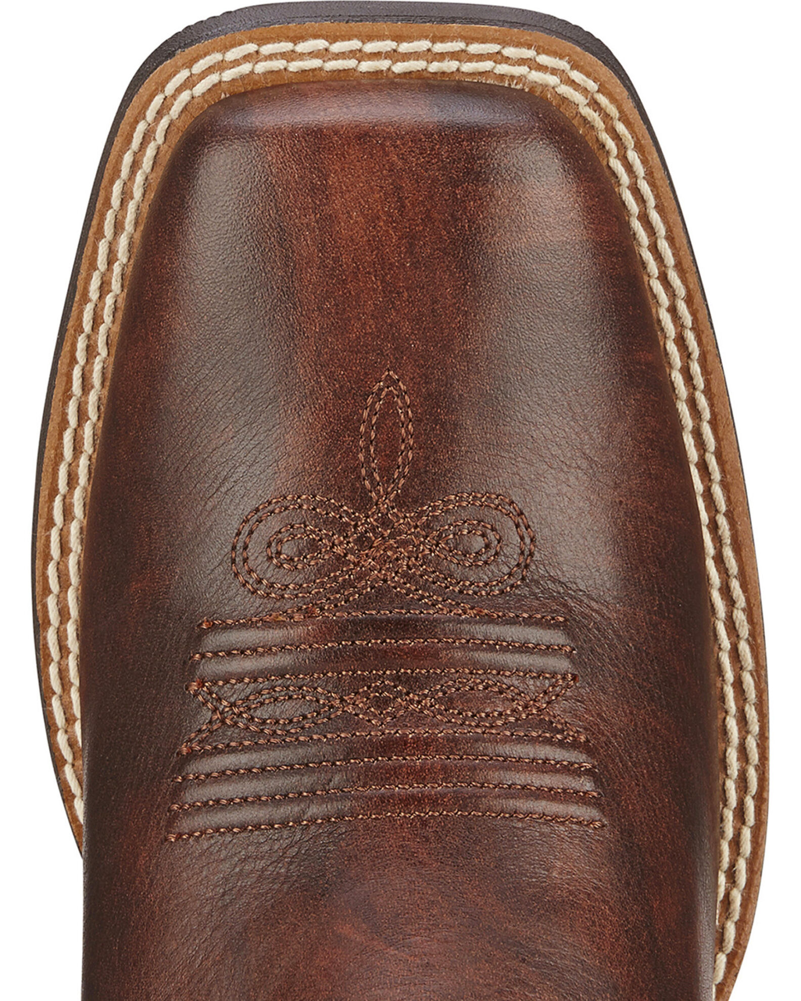 Image #4 - Ariat Women's Round Up Western Boots - Broad Square Toe, Dark Brown, hi-res