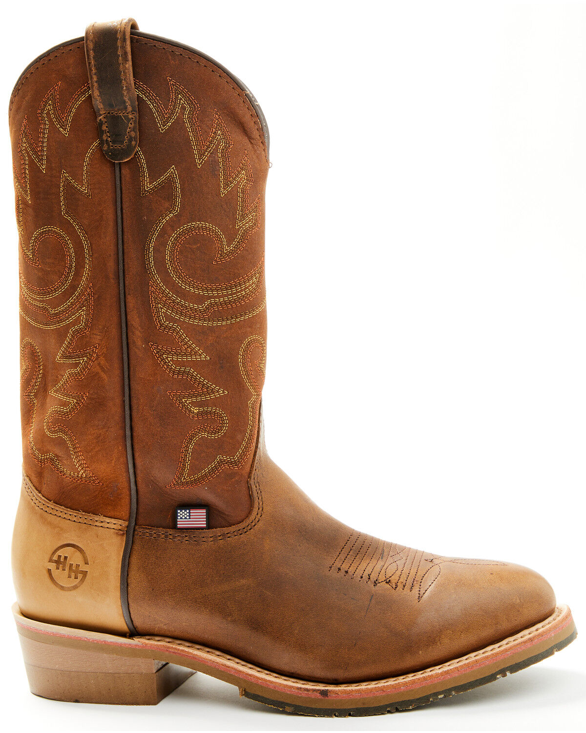 Image #2 - Double H Men's 12" Domestic I.C.E.™ Western Boots - Round Toe, Brown, hi-res