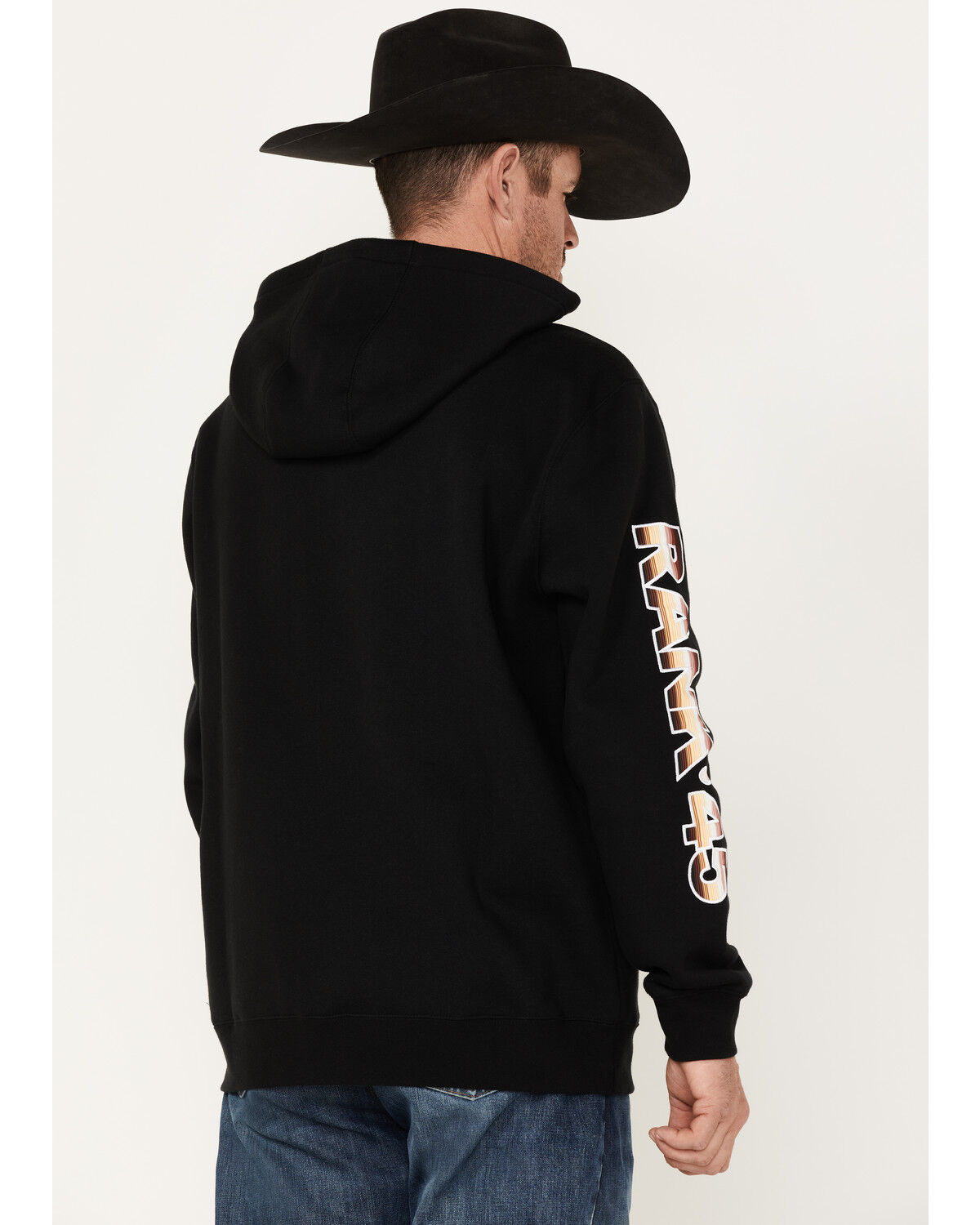 Image #4 - RANK 45® Men's Smoke On Striped Logo Sleeve Hooded Sweatshirt, , hi-res