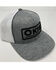 Okie Men's Heather Grey Puff Embroidered Logo Mesh-Back Ball Cap, Grey, hi-res