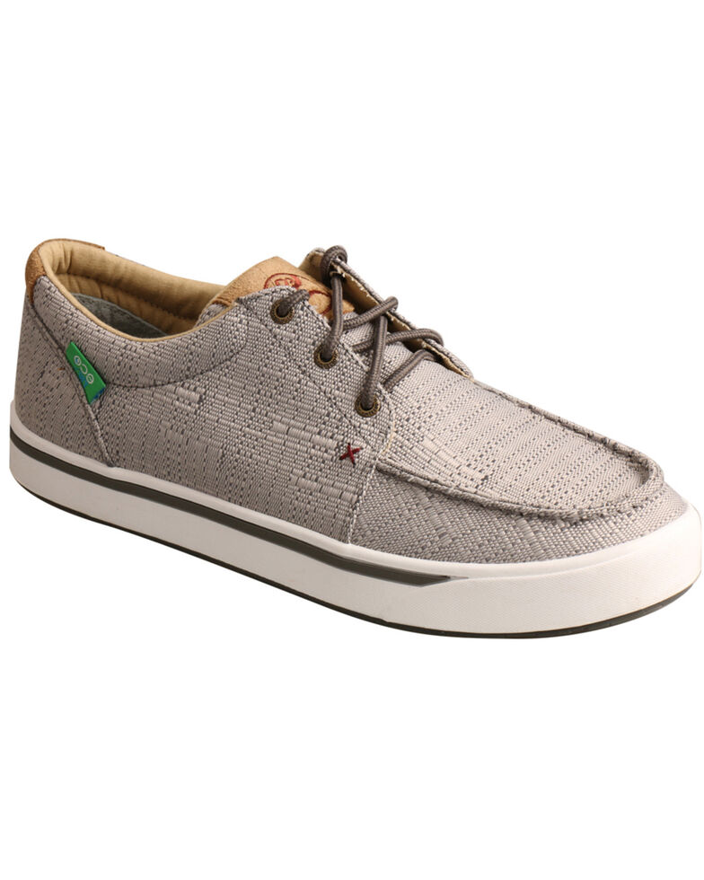 Twisted X Men's HOOey Loper Shoes - Moc Toe, Grey, hi-res