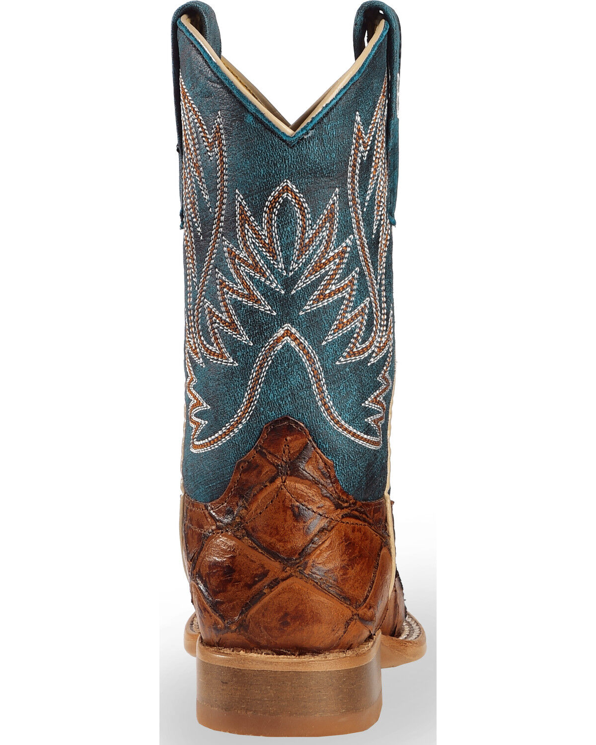 Image #7 - Horse Power Boys' Seas the Day Fish Print Boots - Square Toe, Cognac, hi-res