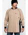Cinch Men's FR Henley Long Sleeve Work T-Shirt , Beige/khaki, hi-res