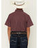 Image #4 - Ariat Boys' Geo Print Short Sleeve Button-Down Western Shirt, Maroon, hi-res