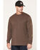 Image #1 - Carhartt Men's Camo Logo Long Sleeve Graphic Work T-Shirt, Brown, hi-res