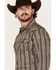 Image #2 - Cody James Men's Bartlett Geo Striped Long Sleeve Snap Western Shirt, Black, hi-res