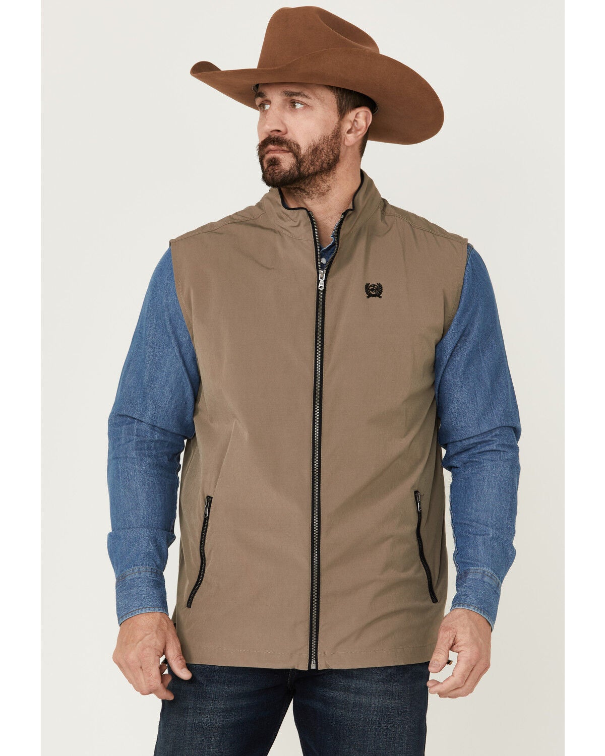 Image #1 - Cinch Men's Lightweight Silicone Zip-Front Vest, , hi-res
