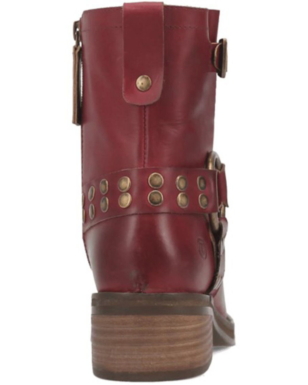 Image #5 - Dingo Women's Anarchy Harness Booties - Round Toe, Wine, hi-res