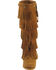 Minnetonka Fringed Suede Leather Boots, Brown, hi-res