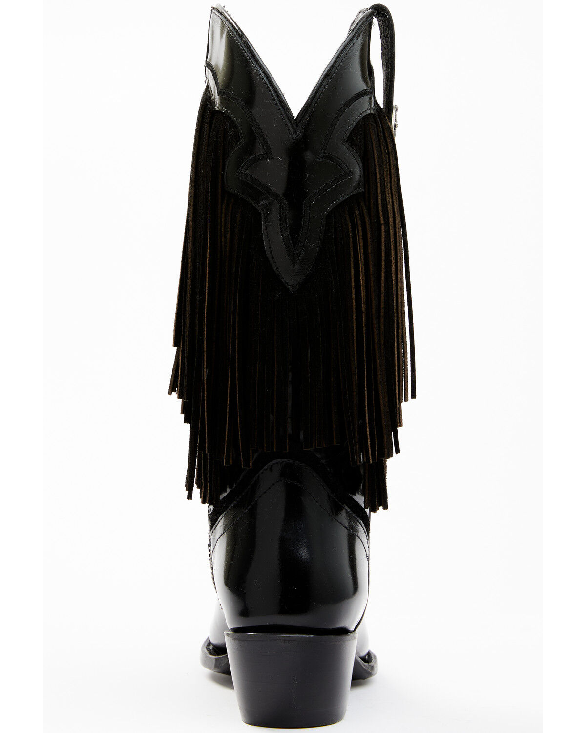 Image #5 - Idyllwind Women's Trooper Fringe Shiny Western Boots - Snip Toe, Black, hi-res
