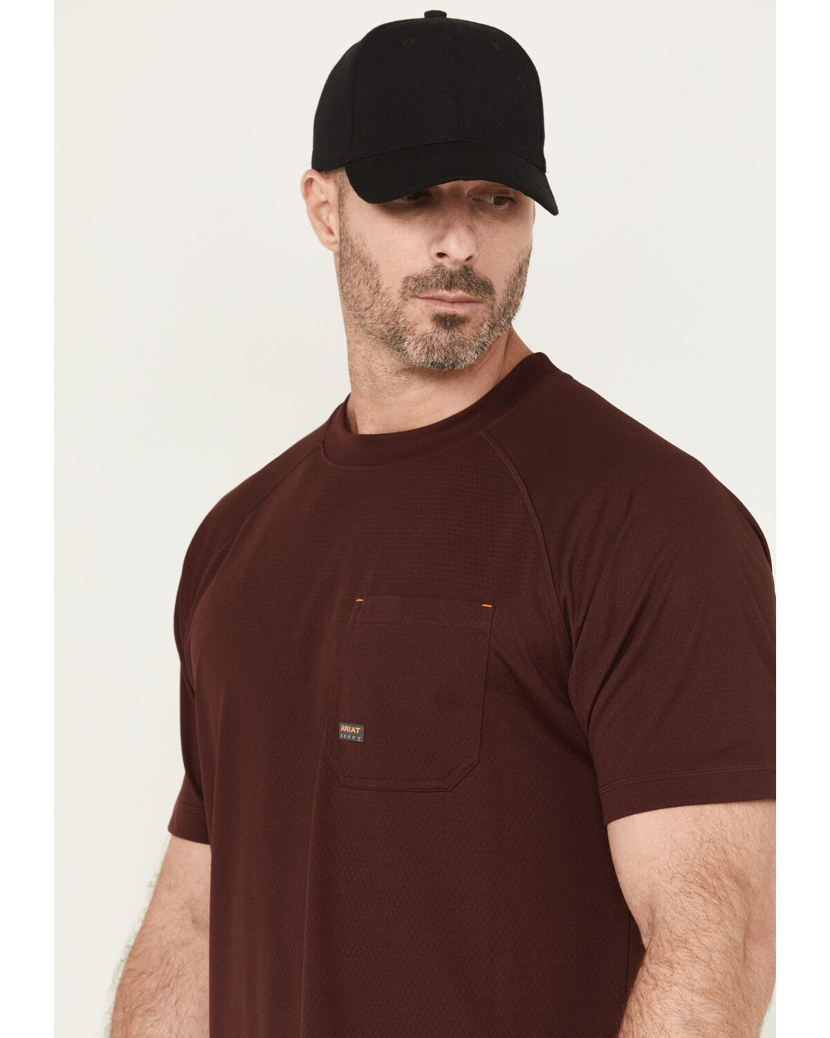 Image #3 - Ariat Men's Rebar Heat Fighter Wired Short Sleeve Pocket Work Shirt, Red, hi-res