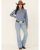 Wrangler Women's Mae Trouser Jeans, Blue, hi-res