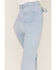 Image #4 - Flying Tomato Women's Light Wash High Rise Waist Tie Flare Jeans, Blue, hi-res