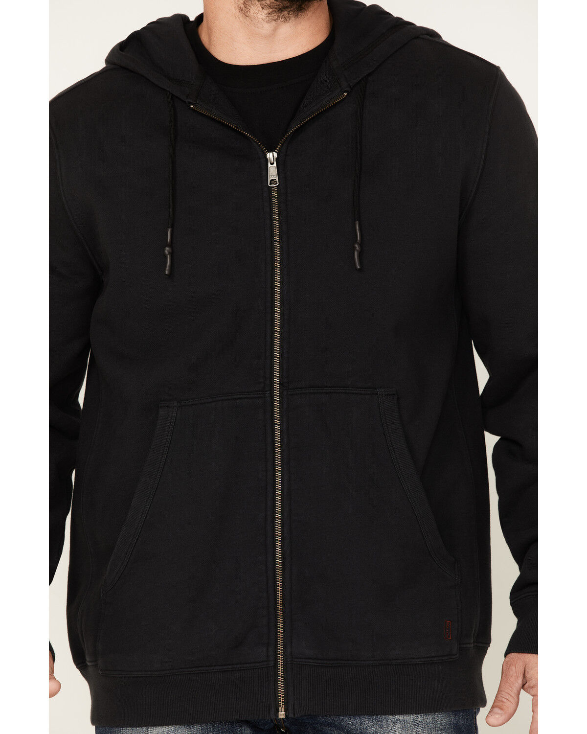 Image #3 - Brothers and Sons Heavy Weathered Hooded Jacket, Black, hi-res