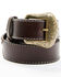 Image #1 - Cody James Men's Tonal Leather Stitch Belt, Brown, hi-res