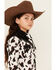 Image #2 - Cowgirl Hardware Girls' Moody Cow Print Long Sleeve Snap Western Shirt, Black, hi-res