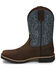 Justin Men's Waterproof Western Work Boots - Soft Toe, Chocolate, hi-res