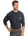 Image #2 - Carhartt Men's Loose Fit Heavyweight Long Sleeve Logo Pocket Work T-Shirt, Navy, hi-res