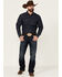 Image #3 - Blue Ranchwear Men's Heavyweight Dark Wash Denim Snap Western Shirt, Dark Blue, hi-res