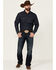 Image #3 - Blue Ranchwear Men's Heavyweight Dark Wash Denim Snap Western Shirt , Dark Blue, hi-res