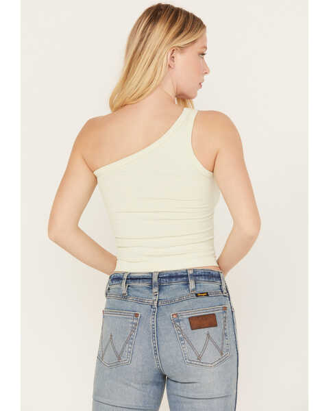 Image #4 - Fornia Women's Top One One Shoulder Ribbed Cami Top, Mint, hi-res