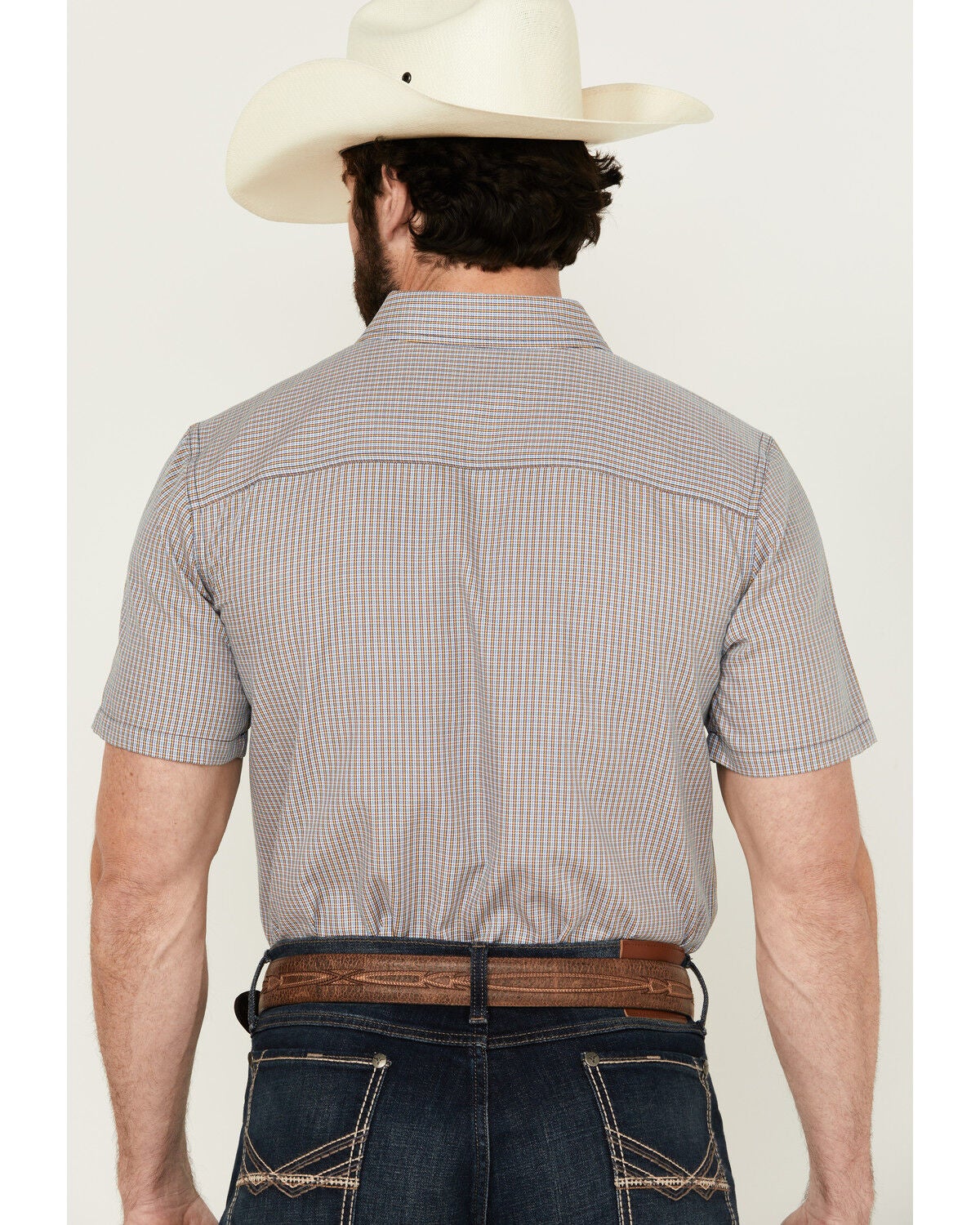 Image #4 - Gibson Men's Gold Cave Plaid Print Short Sleeve Button-Down Western Shirt, Multi, hi-res