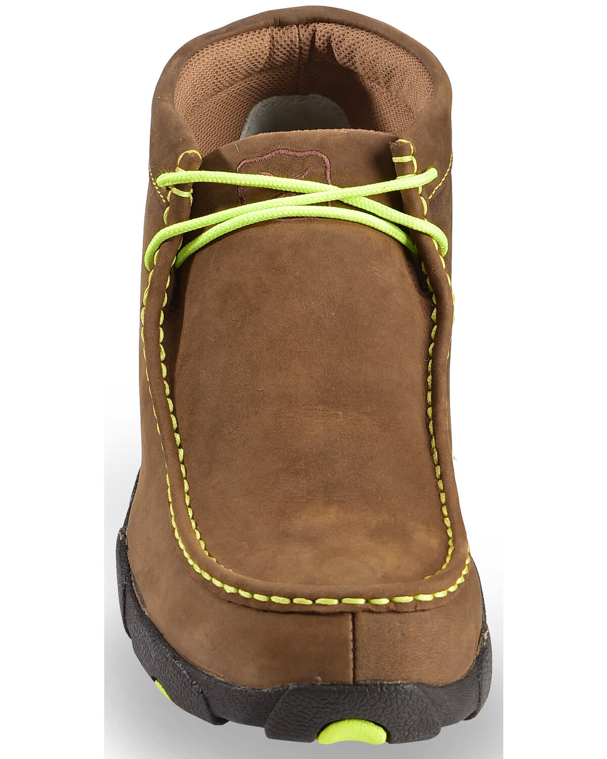 Image #4 - Twisted X Men's Lace-Up Driving Mocs - Steel Toe, Brown, hi-res