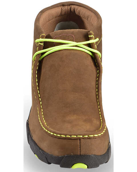 Twisted X Men's Lace-Up Driving Mocs - Steel Toe , Brown, hi-res