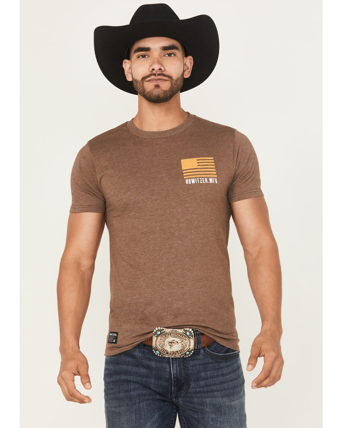 Image #2 - Howitzer Men's Tread Short Sleeve Graphic T-Shirt, Brown, hi-res