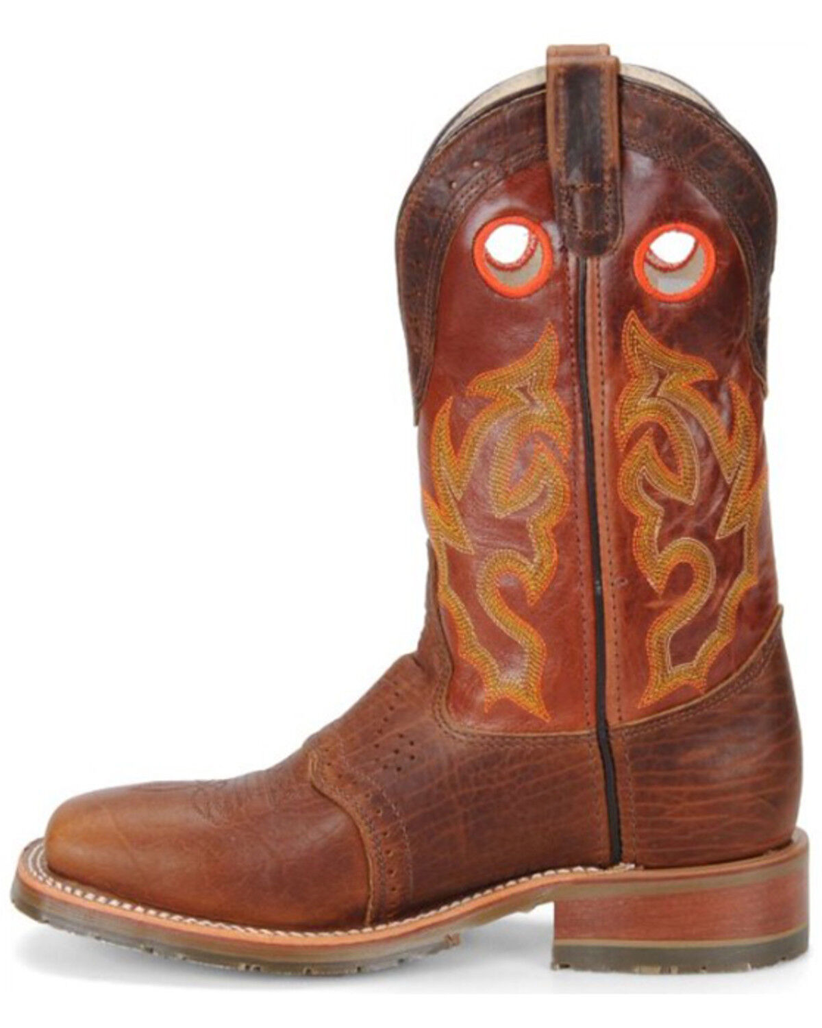 Image #3 - Double H Men's Roper Buckaroo Western Boots - Broad Square Toe, , hi-res
