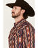 Image #2 - Rock & Roll Denim Men's Tek Southwestern Striped Long Sleeve Snap Western Shirt, Multi, hi-res