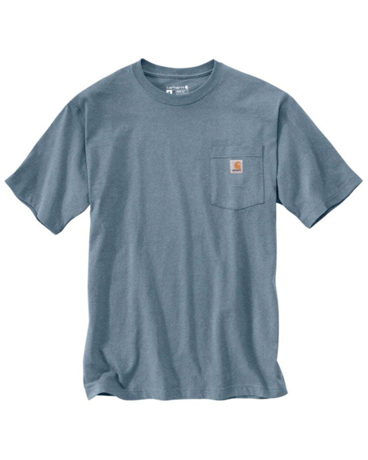 Image #2 - Carhartt Men's Loose Fit Heavyweight Short Sleeve Pocket T-Shirt, Light Blue, hi-res