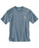 Image #2 - Carhartt Men's Loose Fit Heavyweight Short Sleeve Pocket T-Shirt, Light Blue, hi-res