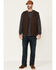 Hawx Men's Brown Weathered Canvas Zip-Front Sherpa Lined Work Vest , Brown, hi-res