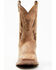 Image #4 - Laredo Men's Distressed Leather Western Boots - Broad Square Toe , Tan, hi-res