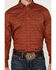 Image #3 - RANK 45® Men's Maputo Printed Long Sleeve Button-Down Performance Stretch Western Shirt, Dark Orange, hi-res