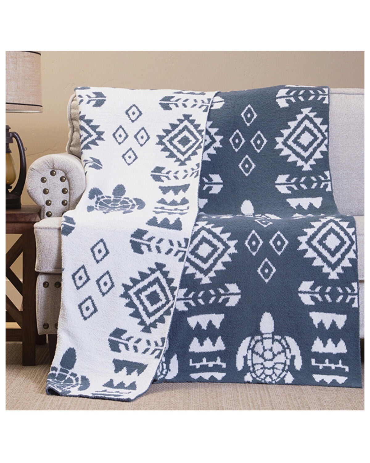 Image #1 - Carstens Home Pacific Blanket, Blue, hi-res