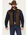 Image #1 - Cowboy Hardware Men's Live Free Woodsman Softshell Vest, Chocolate, hi-res