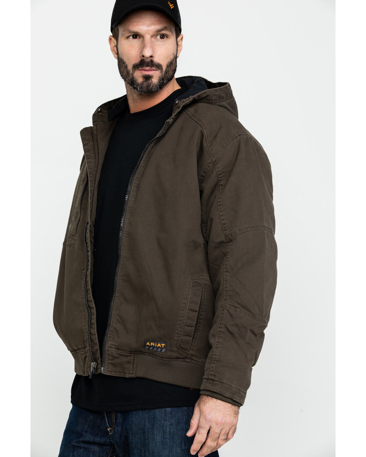 Image #3 - Ariat Men's Wren Rebar Washed Dura Canvas Insulated Work Coat - Big & Tall, Loden, hi-res