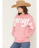 Image #2 - Wrangler Retro Women's Logo Hoodie, Pink, hi-res