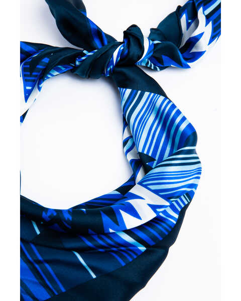 Image #2 - Cody James Men's Silk Southwestern Bandana, Blue, hi-res