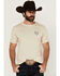Image #2 - Ariat Men's Barbed Flag Short Sleeve Graphic T-Shirt, Natural, hi-res