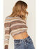 Image #2 - Shyanne Women's Open Back Cropped Sweater, Brown, hi-res
